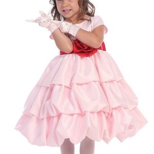 NWT Girls Satin Bubble Dress Pink 10 Easter Dress Flower Girl Party Dress